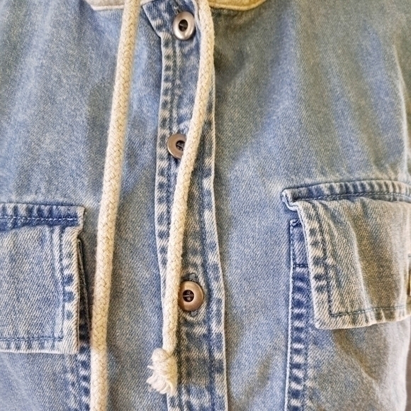 AMERICAN EAGLE CHAMBRAY DENIM JACKET TOP SZ M - Picture 4 of 7